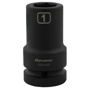 Dynamic Tools 1in X 1in Drive, 6 Point Deep Length, Impact Socket D025532