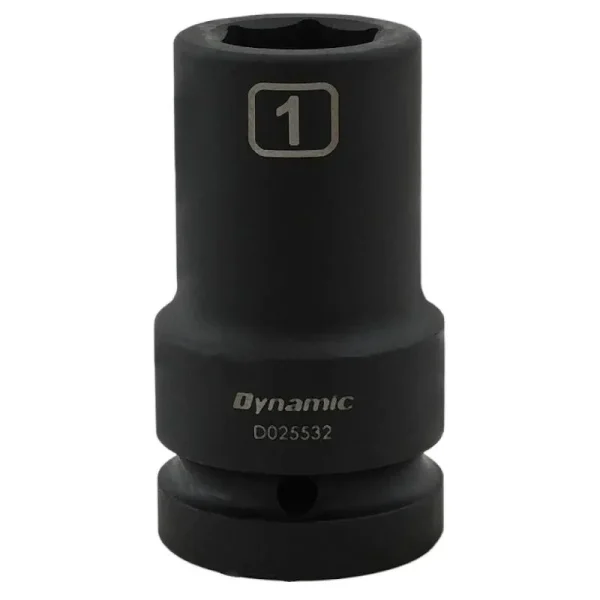 Dynamic Tools 1in X 1in Drive, 6 Point Deep Length, Impact Socket D025532