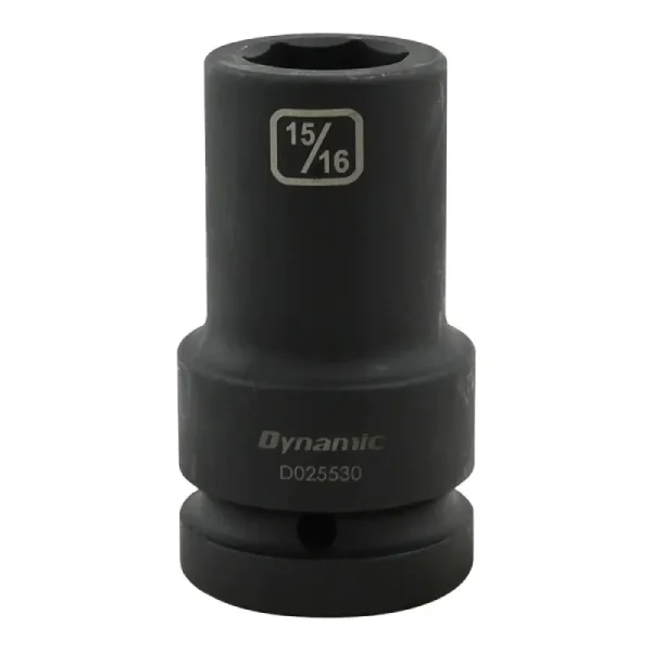 Dynamic Tools 15/16in X 1in Drive, 6 Point Deep Length, Impact Socket D025530