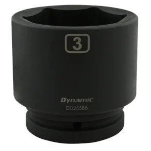 Dynamic Tools 3in X 1in Drive, 6 Point Standard Length, Impact Socket D025388