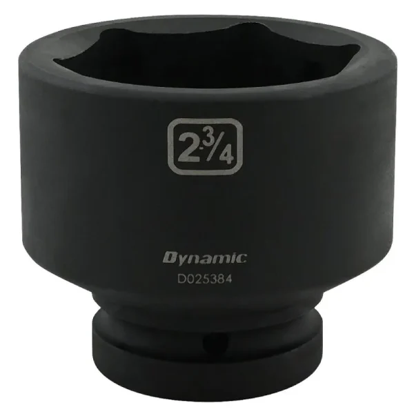 Dynamic Tools 2-3/4in X 1in Drive, 6 Point Standard Length, Impact Socket D025384