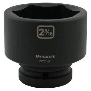 Dynamic Tools 2-9/16in X 1in Drive, 6 Point Standard Length, Impact Socket D025381