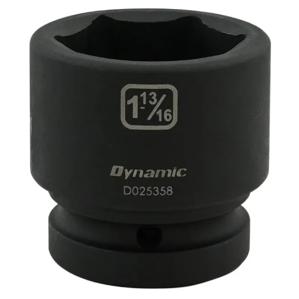 Dynamic Tools 1-13/16in X 1in Drive, 6 Point Standard Length, Impact Socket D025358