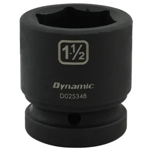 Dynamic Tools 1-1/2in X 1in Drive, 6 Point Standard Length, Impact Socket D025348