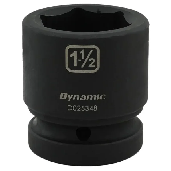 Dynamic Tools 1-1/2in X 1in Drive, 6 Point Standard Length, Impact Socket D025348