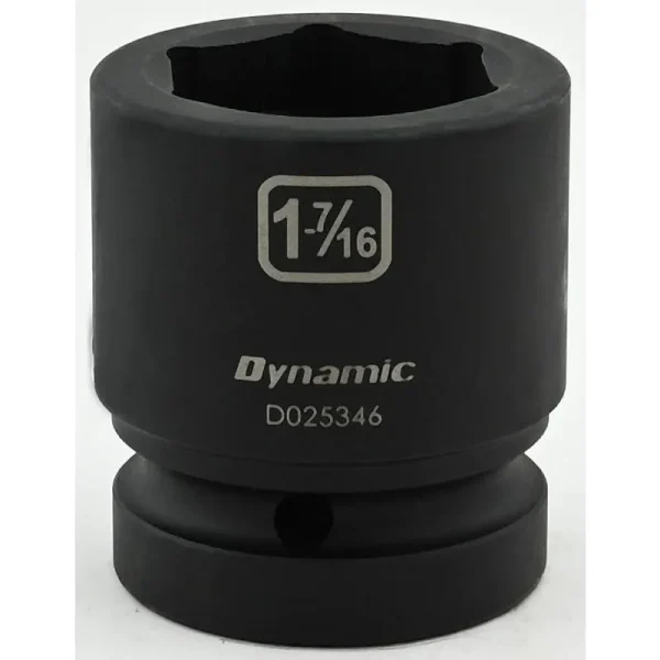 Dynamic Tools 1-7/16in X 1in Drive, 6 Point Standard Length, Impact Socket D025346