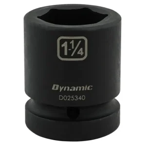 Dynamic Tools 1-1/4in X 1in Drive, 6 Point Standard Length, Impact Socket D025340