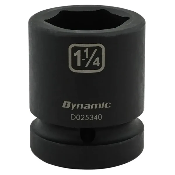 Dynamic Tools 1-1/4in X 1in Drive, 6 Point Standard Length, Impact Socket D025340