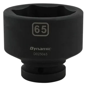 Dynamic Tools 65mm X 1in Drive, 6 Point Standard Length, Impact Socket D025065