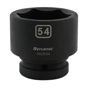 Dynamic Tools 54mm X 1in Drive, 6 Point Standard Length, Impact Socket D025054