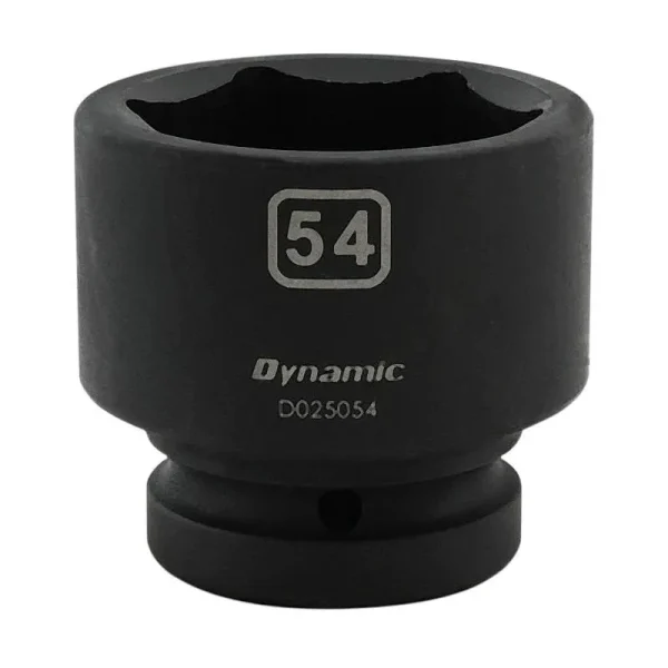 Dynamic Tools 54mm X 1in Drive, 6 Point Standard Length, Impact Socket D025054