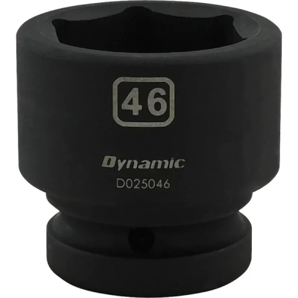 Dynamic Tools 46mm X 1in Drive, 6 Point Standard Length, Impact Socket D025046