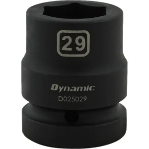 Dynamic Tools 29mm X 1in Drive, 6 Point Standard Length, Impact Socket D025029