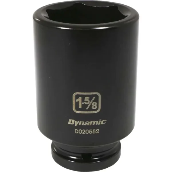 Dynamic Tools 3/4in Drive 6 Point SAE, 1-5/8in Deep Length, Impact Socket D020552