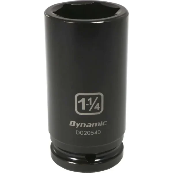 Dynamic Tools 3/4in Drive 6 Point SAE, 1-1/4in Deep Length, Impact Socket D020540