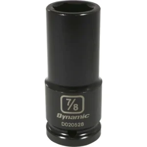 Dynamic Tools 3/4in Drive 6 Point SAE, 7/8in Deep Length, Impact Socket D020528