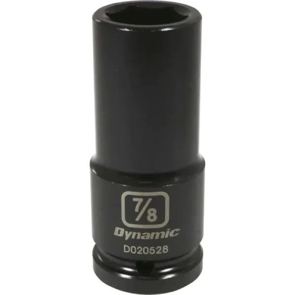 Dynamic Tools 3/4in Drive 6 Point SAE, 7/8in Deep Length, Impact Socket D020528
