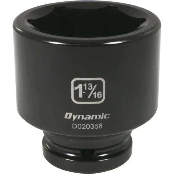 Dynamic Tools 3/4in Drive 6 Point SAE, 1-13/16in Standard Length, Impact Socket D020358