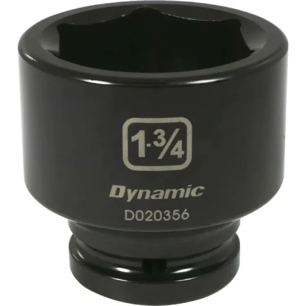 Dynamic Tools 3/4in Drive 6 Point SAE, 1-3/4in Standard Length, Impact Socket D020356