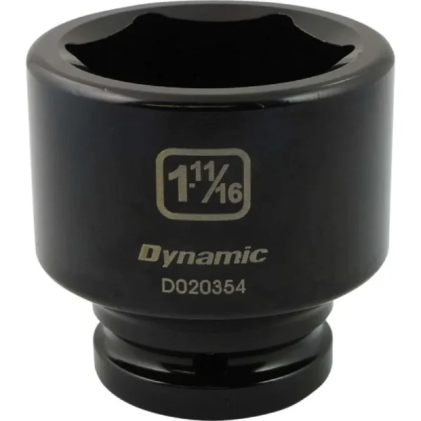 Dynamic Tools 3/4in Drive 6 Point SAE, 1-11/16in Standard Length, Impact Socket D020354