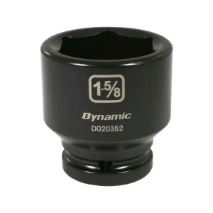 Dynamic Tools 3/4in Drive 6 Point SAE, 1-5/8in Standard Length, Impact Socket D020352