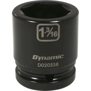 Dynamic Tools 3/4in Drive 6 Point SAE, 1-3/16in Standard Length, Impact Socket D020338
