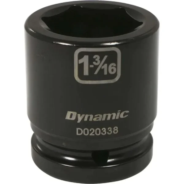 Dynamic Tools 3/4in Drive 6 Point SAE, 1-3/16in Standard Length, Impact Socket D020338