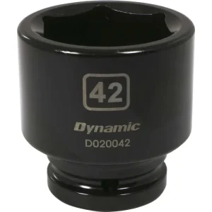 Dynamic Tools 3/4in Drive 6 Point Metric, 42mm Standard Length, Impact Socket D020042