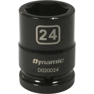 Dynamic Tools 3/4in Drive 6 Point Metric, 24mm Standard Length, Impact Socket D020024