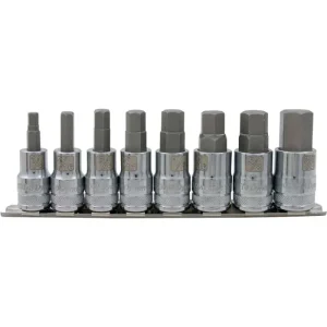 Dynamic Tools 1/2in Drive 8 Piece Standard SAE, Hex Socket Set, 1/4in – 3/4in D018018