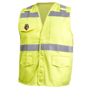 Revco Vest FR 9 oz Ansi Hi Vis Cotton Silver Small |VF1110-HY-SML