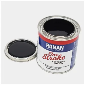 Ronan One Stroke Pin Striping Enamel Flat Black Quarter Pint