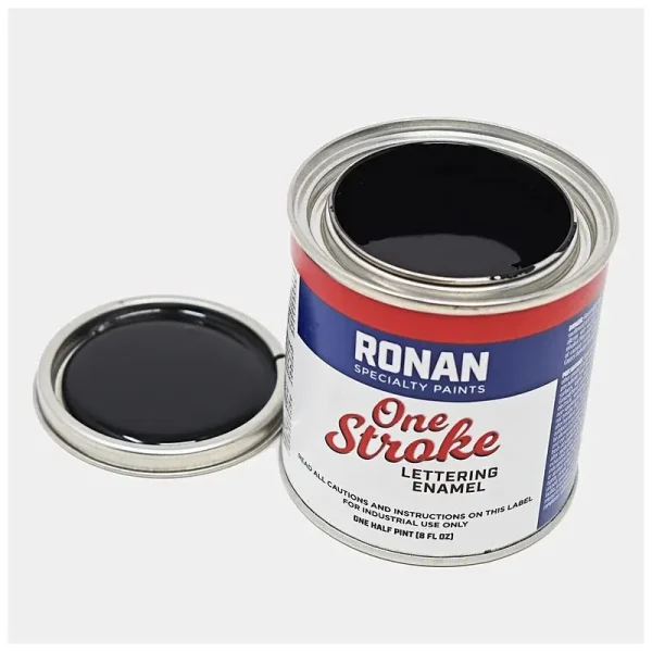 Ronan One Stroke Pin Striping Enamel Flat Black Quarter Pint