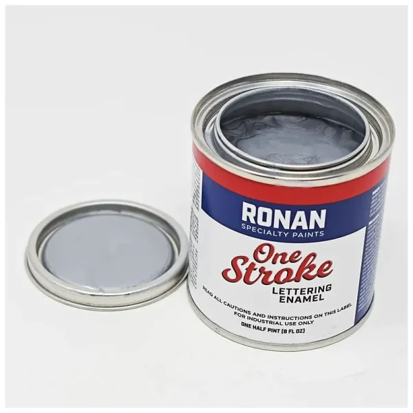 Ronan One Stroke Pin Striping Enamel Imitation Silver Metallic Quarter Pint