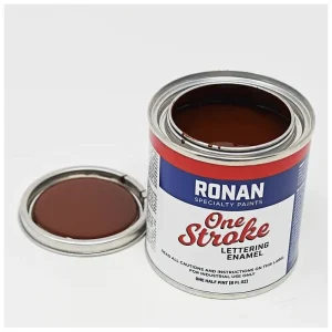 Ronan One Stroke Pin Striping Enamel Medium Brown Quarter Pint