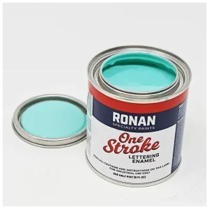 Ronan One Stroke Pin Striping Enamel Aqua Quarter Pint