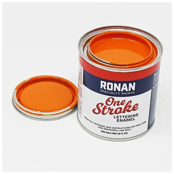 Ronan One Stroke Pin Striping Enamel Bright Orange Quarter Pint