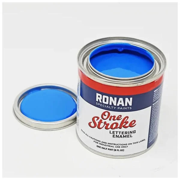 Ronan One Stroke Pin Striping Enamel Process Blue Quarter Pint