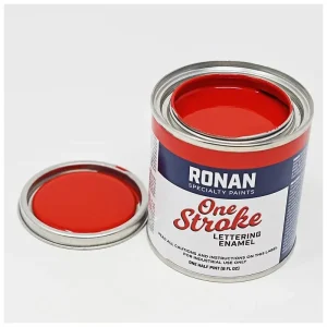 Ronan One Stroke Pin Striping Enamel Cherry Red Quarter Pint
