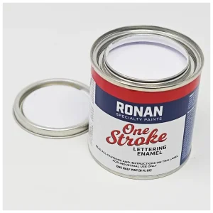 Ronan One Stroke Pin Striping Enamel White Quarter Pint