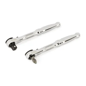 Titan Tools 2 pc. 1/4 in. Drive Micro Ratchet and Ratcheting Bit Driver Set 11335