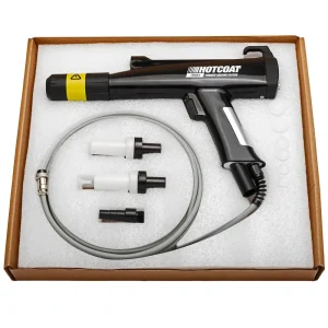HotCoat 100kV Powder Coating Gun Assembly with Interconnect Cable and LED Light