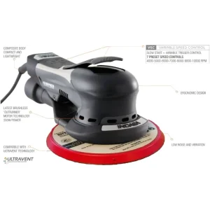 Indasa 6 in. Electric 3/16 Stroke Vaccum Sander 579541