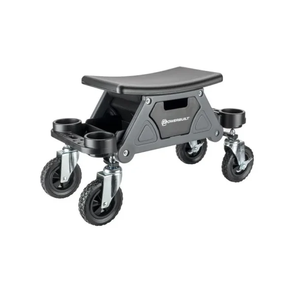 Powerbuilt Big Wheel Heavy Duty Mechanic’s Rolling Seat 642965ECE