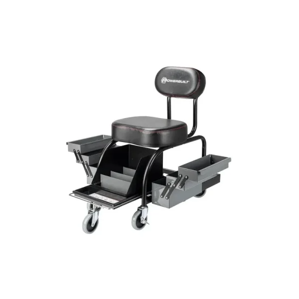 Powerbuilt Professional Shop Seat With Expandable Side Trays 941929ECE