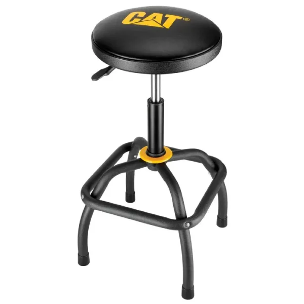 CAT Heavy-Duty Pneumatic Shop Stool, Wrinkle Powder Coat Finish 980815ECE