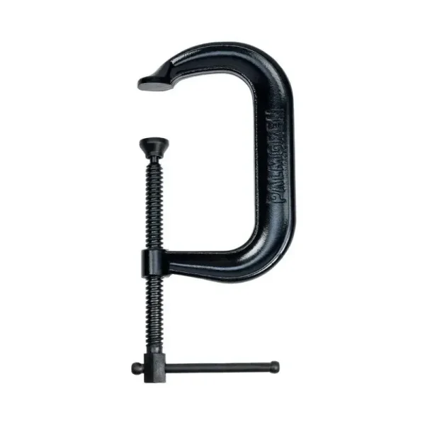 Palmgren 6In. Drop Forged Deep Throat C-Clamp W/ Black Oxide Spindle (400 Series) 9629513