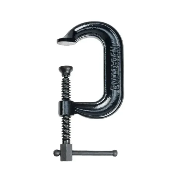 Palmgren 3In. Drop Forged Deep Throat C-Clamp W/ Black Oxide Spindle (400 Series) 9629511