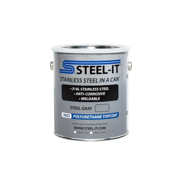 STEEL-IT 1002 Polyurethane Topcoat, Steel-Gray 1 Gallon FGPA1002G