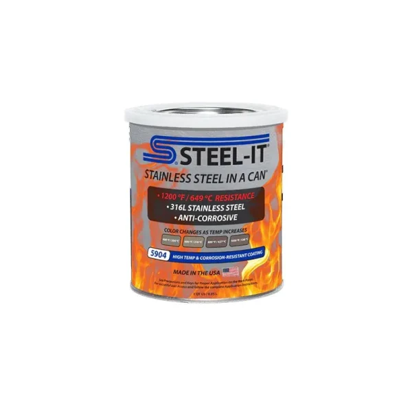 STEEL-IT 5904 High Temp and Corrosion-Resistant Coating 1 Quart FGPA5904Q